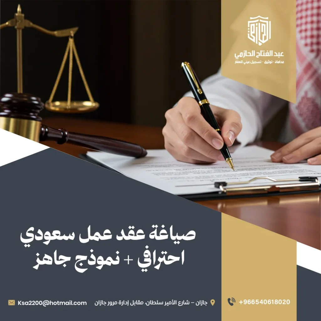 صيغة عقد عمل سعودي