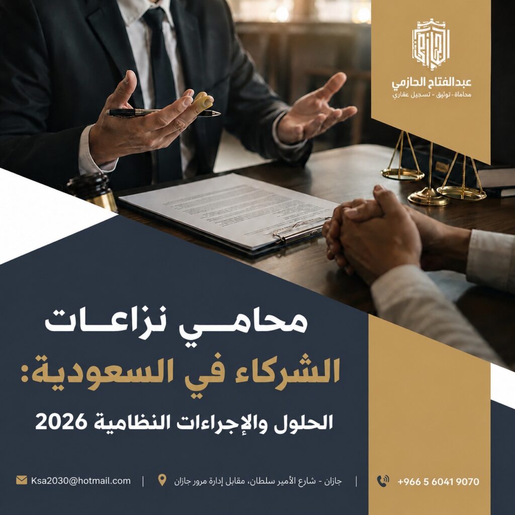 محامي نزاعات الشركاء في السعودية | الحلول والإجراءات 2026