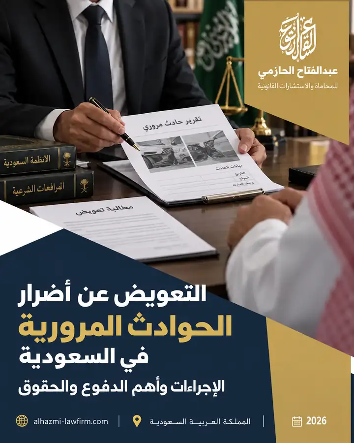 التعويض عن أضرار الحوادث المرورية في السعودية: الإجراءات وإثبات الخسائر 2026