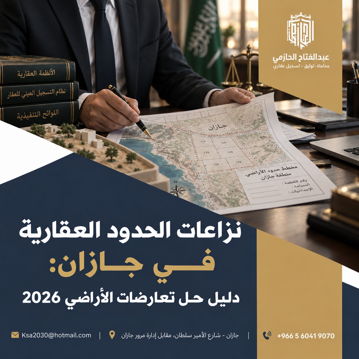 نزاعات الحدود العقارية في جازان: دليل حل تعارضات الأراضي 2026